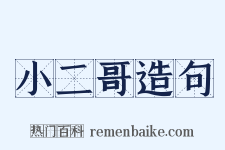 小二哥造句是什么意思的图片